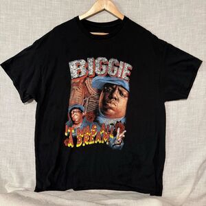 Biggie Smalls Mens XL Hip Hop It Was All A Dream Graphic T-Shirt VNTG Style Tee